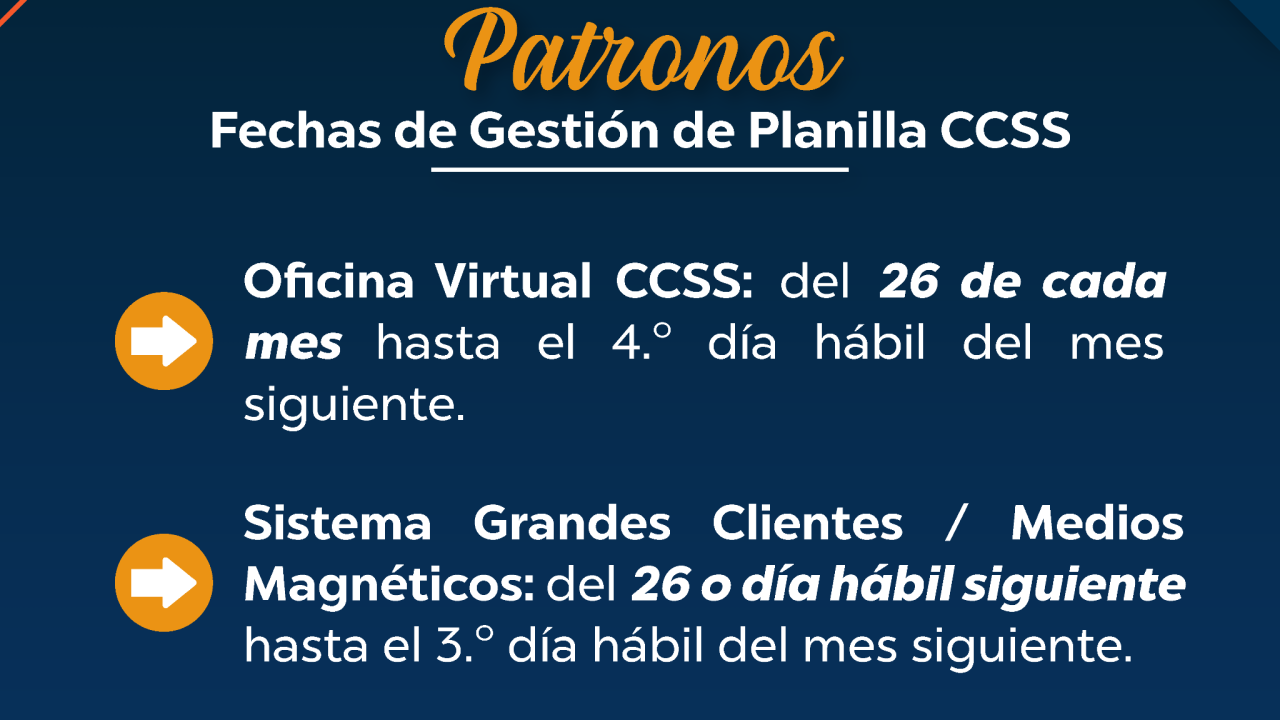 ¿Sabías que la gestión de la planilla tiene fechas específicas?