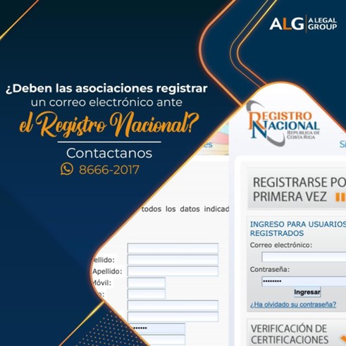 ¿Deben las asociaciones registrar un correo electrónico ante el Registro Nacional?