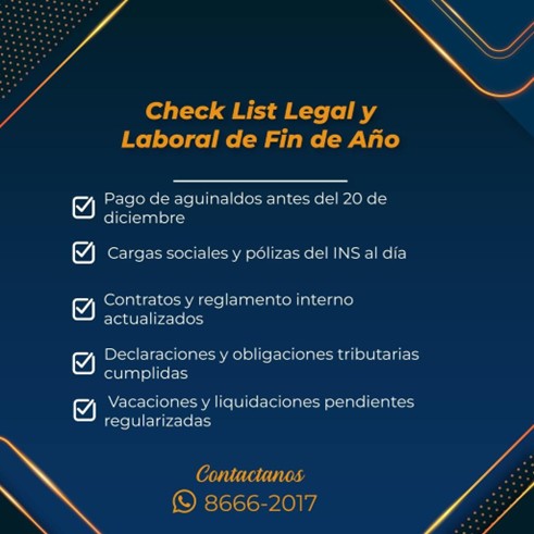Check List Legal y Laboral de Fin de Año